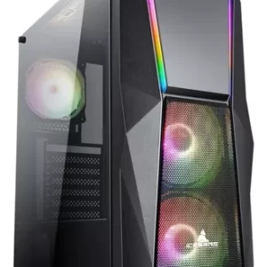 Caja Chasis Gamer Iceberg Turbo Z10 Eatx 3 Fan + 2tiras Argb