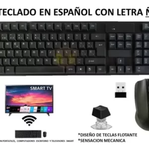 Combo teclado y mouse inalambrico tj-808 español Ñ