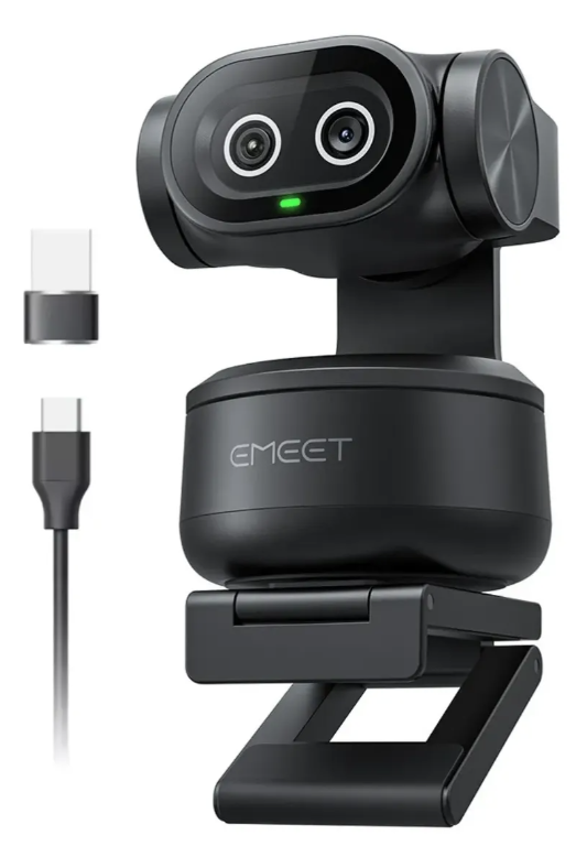 Super Cámara WebCam 4k PTZ Dual Lente, 3 Microfonos (incluye protector de cable y cable de 10 gb de 2 metros)